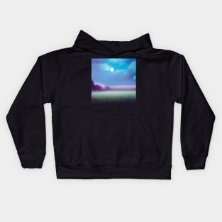 Barovian Field at Night - Watercolor Inspired Print Kids Hoodie